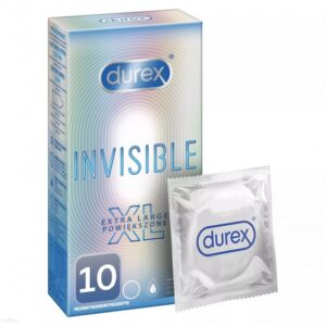 Szersze supercienkie prezerwatywy lateksowe Durex Invisible XL 10 szt.