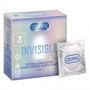 Prezerwatywy lateksowe supercienkie dodatkowo nawilżane Durex Invisible Extra Lubricated 3 szt.