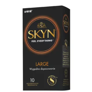 Powiększone prezerwatywy nielateksowe Unimil SKYN Large 10 szt.