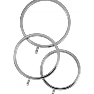 Zestaw 3 różnych pierścieni erekcyjny na penisa z elektrostymulacją ElectraStim Solid Metal