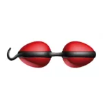 Silikonowe kulki gejszy JoyDivision Joyballs Secret czerwono-czarne