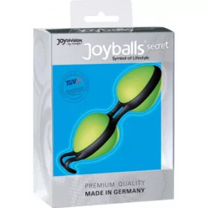 Silikonowe kulki gejszy JoyDivision Joyballs Secret zielono-czarne