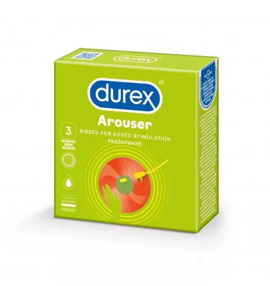 Prezerwatywy lateksowe z prążkami Durex Arouser 3 szt.