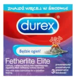 Prezerwatywy lateksowe cieńsze z dodatkowym żelem Durex Fetherlite Elite 3 szt.
