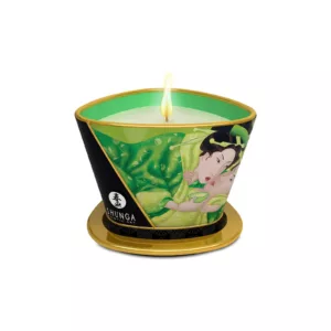 Świeca do masażu o zapachu zielonej herbaty Shunga Green Tea Massage Candle 170 ml