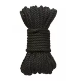 Konpna lina do wiązania Kink Hogtied Bind & Tie 6mm Black Hemp Bondage Rope 9m