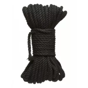 Konpna lina do wiązania Kink Hogtied Bind & Tie 6mm Black Hemp Bondage Rope 15m