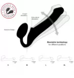 Dildo typu strap-on dla kobiet Strap-on-me Silicone bendable strap-on L
