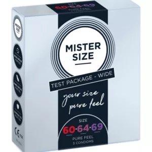 Zestaw 3 prezerwatyw o różnej średnicy Mister.Size Testbox 60-64-69 3 szt.