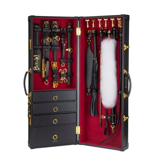 Walizka pełna akcesoriów BDSM Upko Luxury BDSM Vertical Trunk Kit