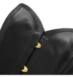 Czarny gorset zasłaniający piersi Upko Black Overbust Corset L
