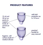 Zestaw kubeczków menstruacyjnych Satisfyer Feel Confident Menstrual Cup Set