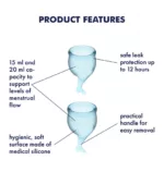 Zestaw kubeczków menstruacyjnych Satisfyer Feel Secure Menstrual Cup Set