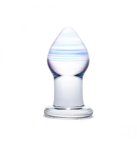 Szklany korek analny Glas Amethyst Rain Glass Butt Plug