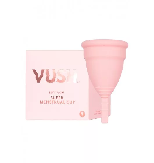 Silikonowe kubeczki menstruacyjne Vush Let's Flow Menstrual Cup Super
