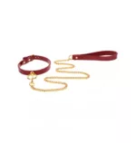 Wegańska skórzana obroża ze smyczą Taboom O-Ring Collar and Chain Leash