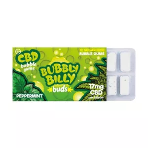 Miętowa guma do żucia z CBD Bubbly Billy Buds Mint Flavoured Chewing Gum