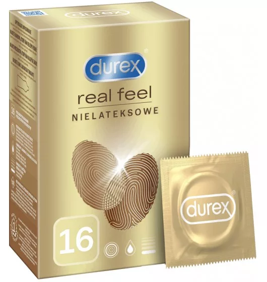 Nielateksowe prezerwatywy Durex Real Feel 16 szt.