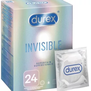 Supercienkie prezerwarywy lateksowe Durex Invisible Supercienkie 24 szt.