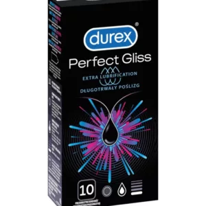 Prezerwatywy ze zwiększoną ilością lubrykantu Durex Perfect Gliss 10 szt.