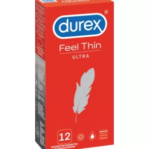 Supercienkie prezerwatywy lateksowe Durex Feel Thin Ultra 12 szt.